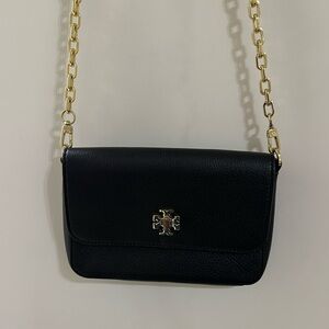 Tory Burch Black Crossbody Bag with Gold Chain